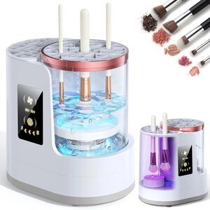 Electric Makeup Brush Cleaner 3-in-1, Automatic Brush Cleaning & Drying Machine